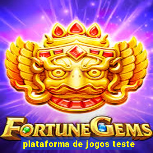 plataforma de jogos teste