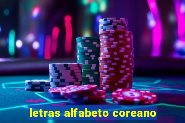 letras alfabeto coreano